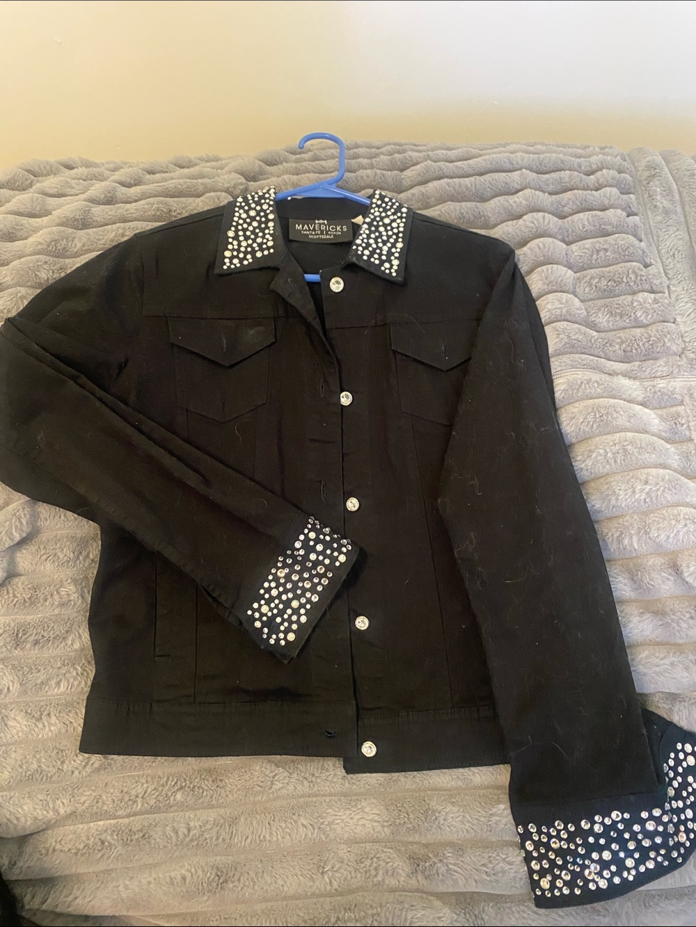 Black Studded Denim Jacket